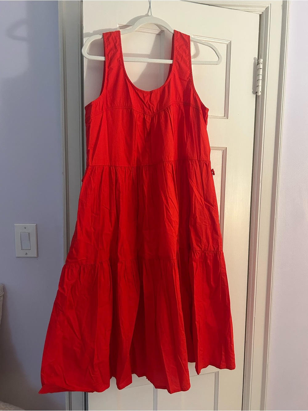 Roller Rabbit Red Sleeveless Tiered Maxi Dress